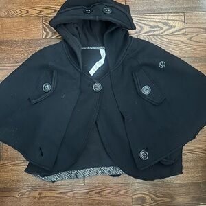 lululemon athletica Black Hooded Cape Jacket